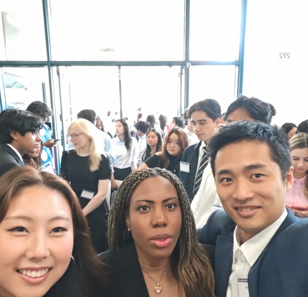A selfie with friends who were also presenting at the UROP Symposium