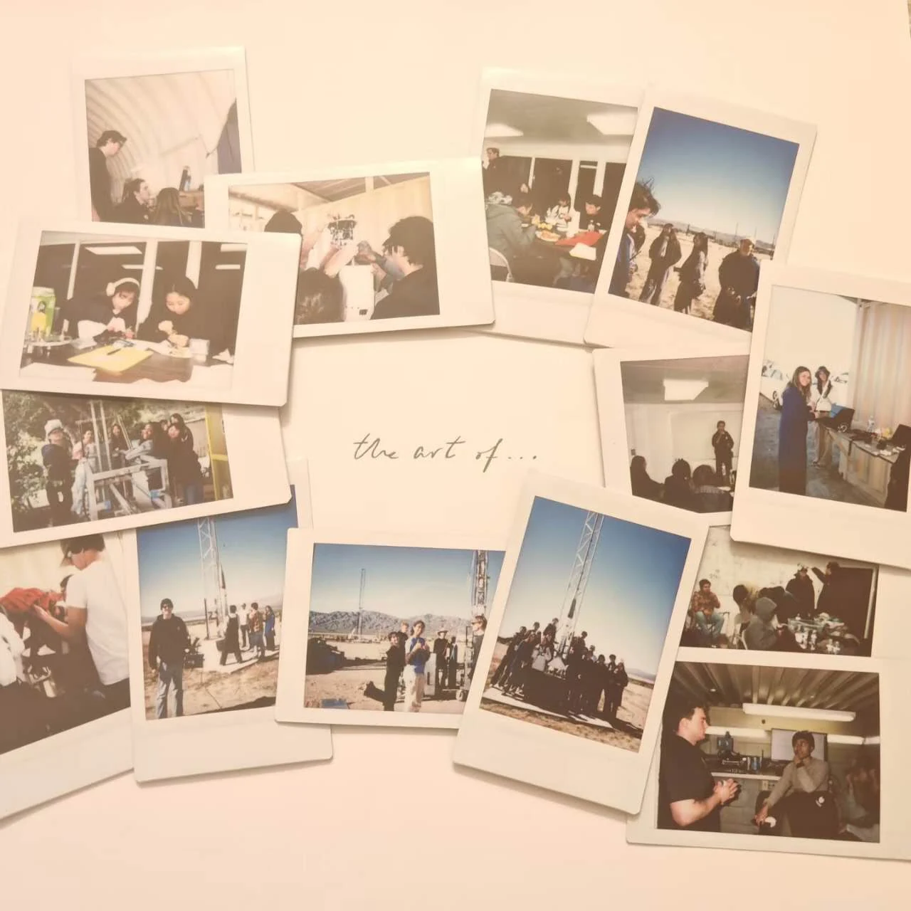 A collection of instant photos from team gatherings and time at FAR
